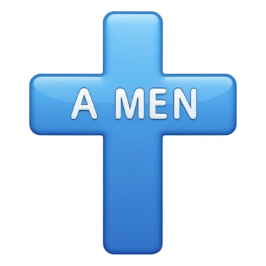 blue word "amen" simple font sticker