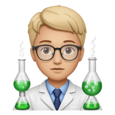 young pharmacist studying science sticker