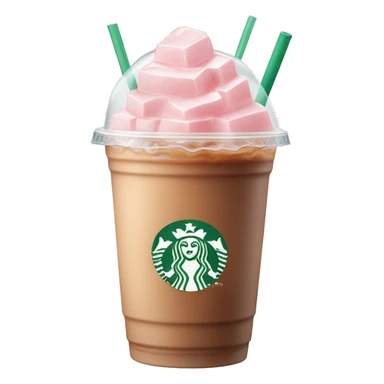 light pink starbucks ice coffee with ice cubes sticker
