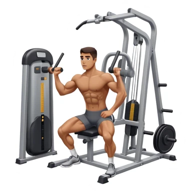 side-view of guy using calf-raise machine sticker