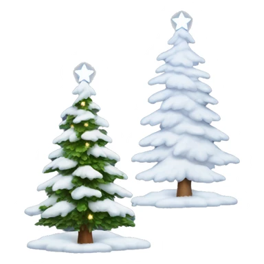  actual white fir christmas tree isolated. With Christmas lights sticker