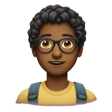 turn the nerd boy with glasses into a girl version sticker