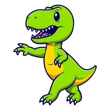 man T-Rex cartoon sticker sticker