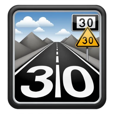 tempo 30 strasse und verkehrsschild sticker