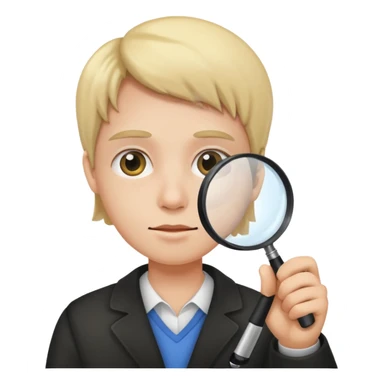 persona con lupa  sticker