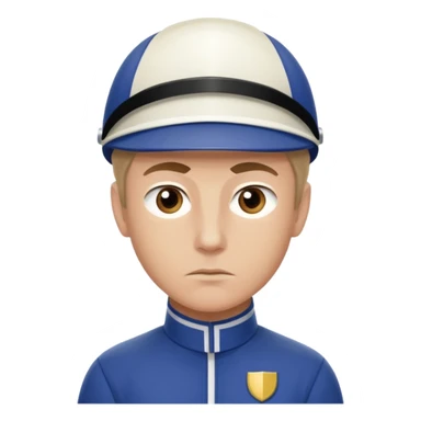 horse jockey men face sticker