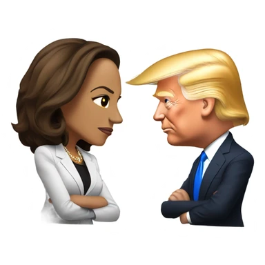 Donald Trump vs Kamala Harris winner sticker