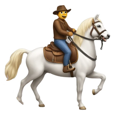 A dog riding a horse  sticker