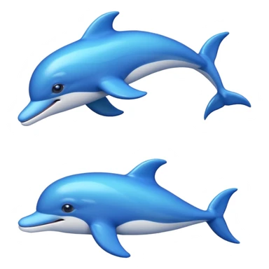 simple frame decorated with blue dolphins sticker