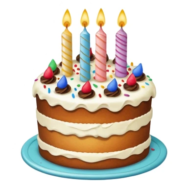 Animal going crazy eating birthday cake sticker