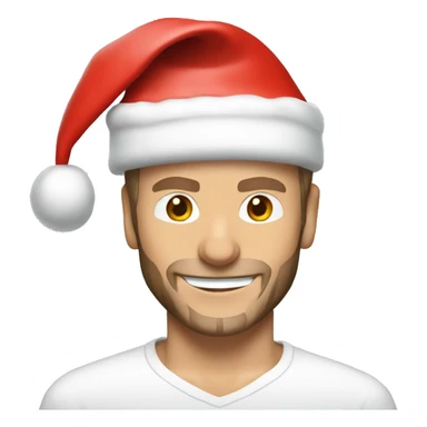 David Beckham with santa hat sticker