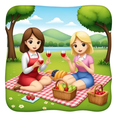 Picnic with women's sticker