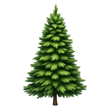 Realistic single isolated fir christmas tree. sticker
