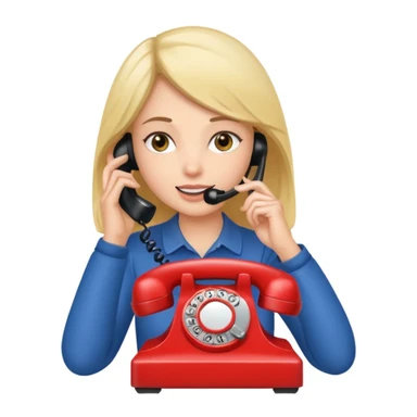 girl talking on telephone in her room sticker