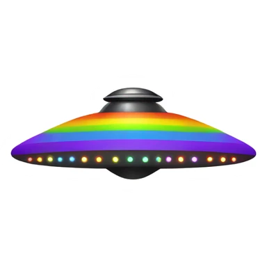 Rainbow ufo sticker