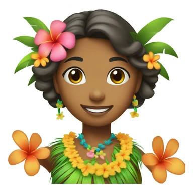 Girl hula dance sticker