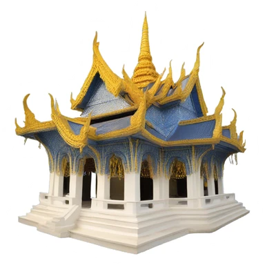 Wat Rong Shea Ten Blue temple sticker