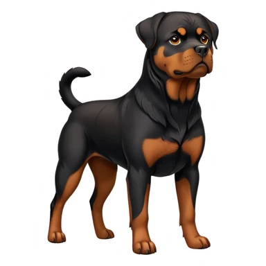 Black and brown Rottweiler dog  sticker