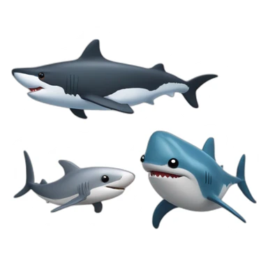 Une fusion entre un pingouin et un requin sticker