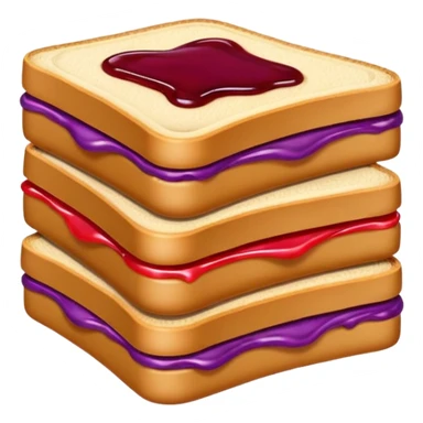 Peanut butter and jelly sandwich emoji sticker