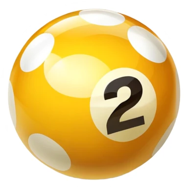 golden billiard ball with the number 23 in a pixelated style sticker