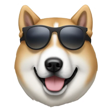 Akita inu sunglasses sticker