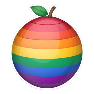 bola lgbtq+ roxo e branco sticker