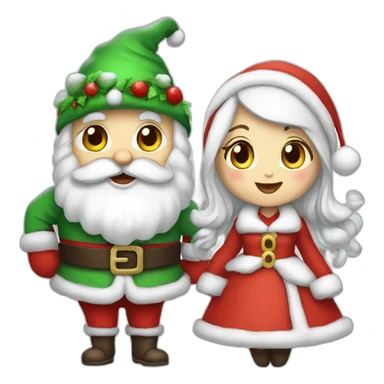 santa claus and the snow maiden sticker