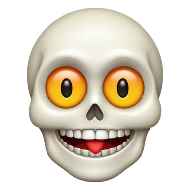 Cette emoji 💀fusionne avec celui la 🤯 sticker