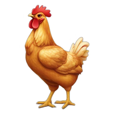 poulet avec une bière sticker