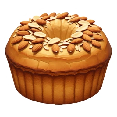 Alsacian kougelhopf with almonds on the top sticker