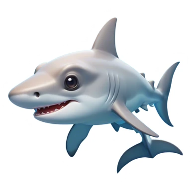 Cinematic Cute Hammerhead Shark Portrait Emoji, Head tilted playfully and inquisitively, with a charming, distinctive hammer-shaped head and wide, expressive eyes on either side, a sleek, smooth body accented by gentle fin curves, Simplified yet irresistibly adorable features, highly detailed, glowing with a soft, inviting ocean glow, high shine, affectionate and lively, stylized with a touch of whimsical marine charm, soft glowing outline, capturing the essence of a mischievous yet endearing hammerhead that seems as if it could swim out of the screen into your heart! sticker