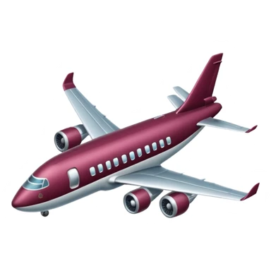 Burgundy color Airplane sticker