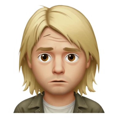 kurt cobain face sticker
