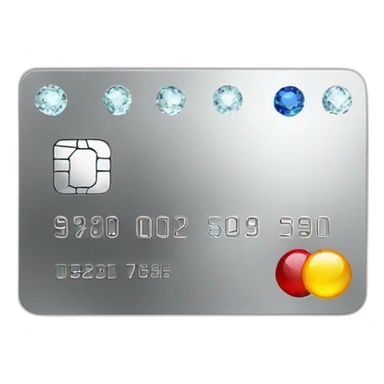 Silver credit card with gems sticker