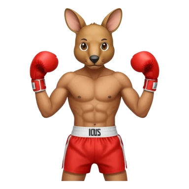 Kangaroo boxer sticker