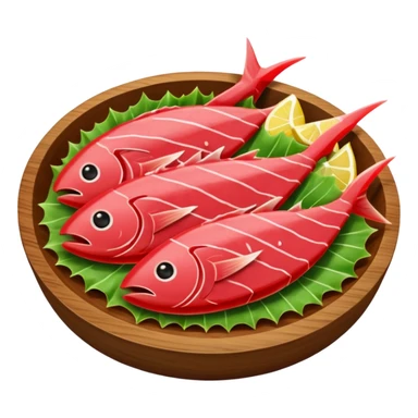 Make tuna sashimi iPhone emoji style sticker