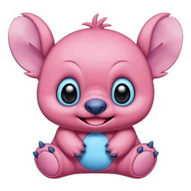 Stitch in  rosa sticker