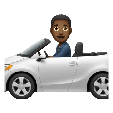 Black guy driving a car sticker