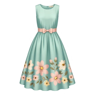 Cottagecore style  vintage material dress sticker