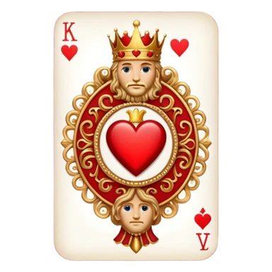 King of Hearts solitary  with out the card only the symbols sticker