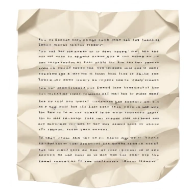 piece of paper with written text only sticker