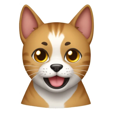 Gato con cara de perro y q se esté preguntando estás tonto sticker