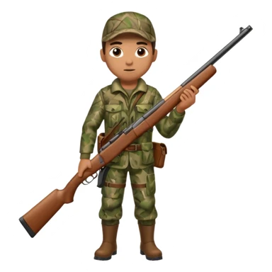 male hunter with a shotgun slung over shoulder, confident stance sticker