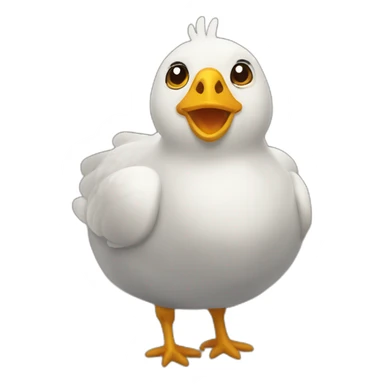 una mezcla de una foca y una gallina sticker