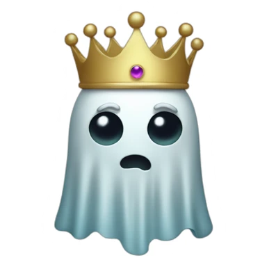 Ghost with a crown sticker
