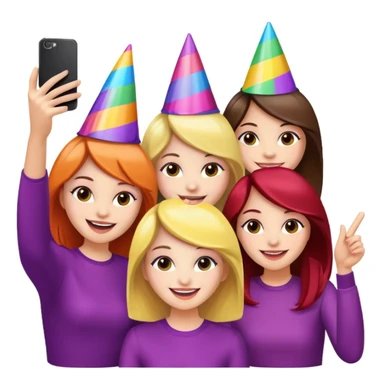 girls taking selfie in club sticker