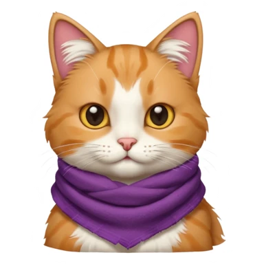 a cat with a scarf in winter sticker