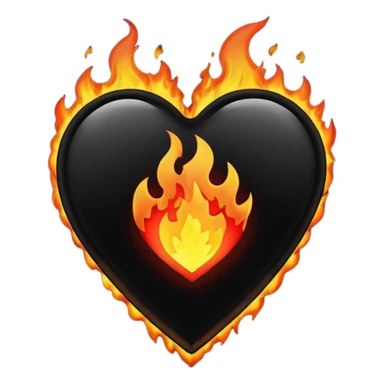 A black love hurt in black fire sticker