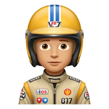 brad pitt from f1 movie in racing suit sticker